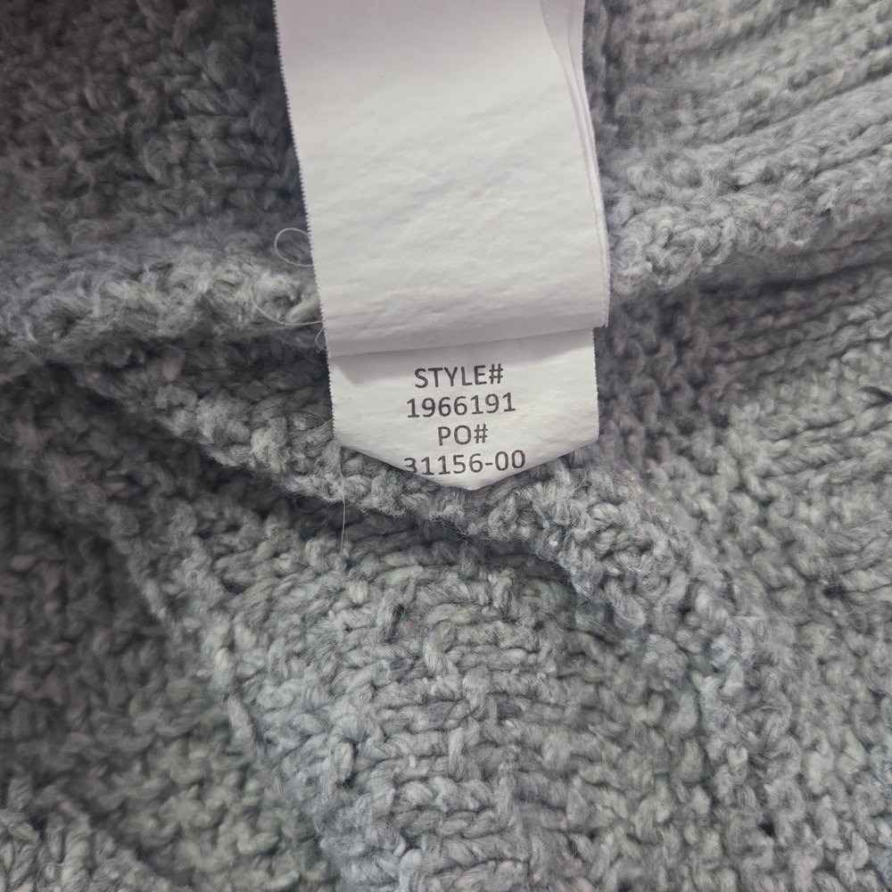 Prana Womens Grey Organic Cotton Blend‎ Textured Raglan Knit Sweater Size M - Picture 9 of 9